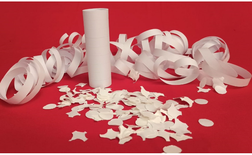 Coriandoli e stelle filanti bianche Coriandoli e stelle filanti bianche